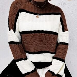 SHEIN CURVE STRIPED SWEATER SZ 3X